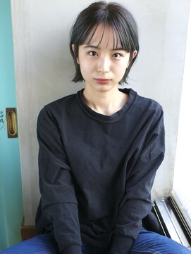 バース(BIRTH) 天神【BIRTH】くすみブルー×外ハネミニボブ　3