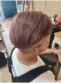 メンズサイドパート×ミルクティーベージュ