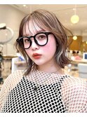 【修】20代30代40代◎透明感カラー×韓国切りぱなしボブ