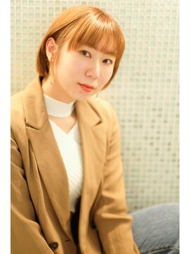 インプレッション(impression produced by LA’BO) 【札幌/impression佐藤】ミニボブ/オレンジベージュカラー