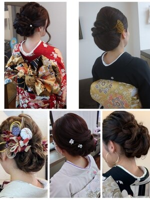 結婚式、お呼ばれ、七五三、成人式の着付けとヘアーアップはベテランが担当♪パーティーヘアーもお任せ