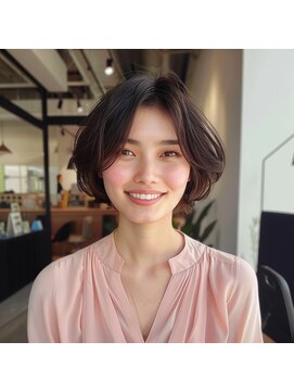 ヘアメイク リーフ 茂原店(HAIRMAKE Leaf) イメチェン薄めバング/似合わせカットボブ