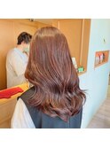 ブラウン×セミロング