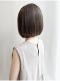 ワンレングスボブ　自由が丘　髪質改善　インナーカラー