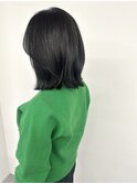 切りっぱなし/顔まわりレイヤー/艶髪/簡単お仕上げ