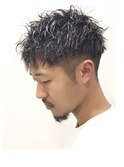 ツイストスパイラル/メンズパーマ/マッシュ/20代/束感ショート