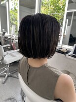 イロウ 山口どうもん店(IROW)&nbsp;ワンレンボブ ハイライト 暗染め　髪質改善 　【山口】