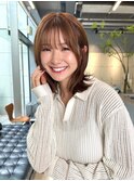 あざとかわいい外ハネミディアム柔らか髪質改善