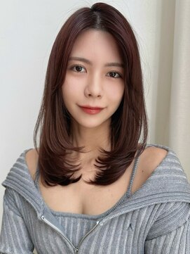 バイオレット 表参道店(Violet) 小顔ミディアムレイヤーカット/顔周りハッシュカット