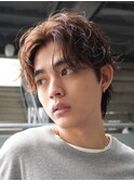 毛流れセンターパートカット無造作シャドウパーマ刈り上げfifth