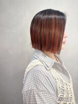 ラトリエコンタン(L´atelier Content)&nbsp;【shima】ボブ×グラデーションオレンジ