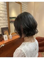 ヘアメイク フレンシア(hair make flencia)&nbsp;立体的なウェーブとくびれが魅力のボブ【415スタイル】