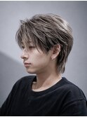 メンズセンターパートローライトハイライト
