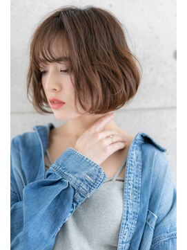 ヘアアンドビューティー ミック(Hair & Beauty miq) Aラインで小顔見せ＊くせ毛風カールラブカジュアルエアリーボブ