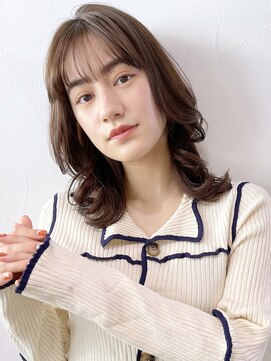 アイティーバイアルバム 藤沢店(IT by ALBUM) チャイボーグ風ミディアムヘアグロスブラウン_8381