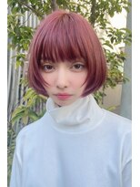 リークフー(Ree cu fuu)&nbsp;10代20代30代40代50代 ピンクヘアーのショートボブ　藤沢