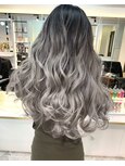 シルバーアッシュグラデーションカラースタイル☆