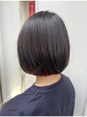 10月 外ハネボブ セクションカラー ペールベージュ