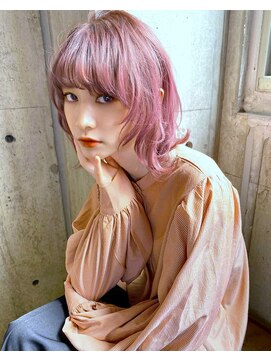 キティン 吉祥寺(kitin) 《kitin吉祥寺》ウルフレイヤー　ピンクアッシュ