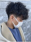 メンズマッシュパーマ波巻スパイラルパーマニュアンスパーマ