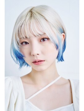 ユニックス モザイクモール港北店(UNIX) 【UNIX港北店】ブルーグラデボブ#推しカラー#裾カラー