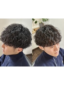 【メンズカット＋パーマ \8,000】流行のパーマでかっこよく！全てのパーマStyleに対応◎［メンズ/パーマ］
