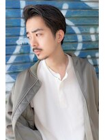 イオ 本厚木(io)&nbsp;七三かきあげメンズカットビジネス黒髪ニュアンスパーマ