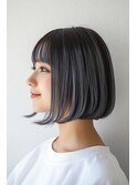肩上ボブ/グレー