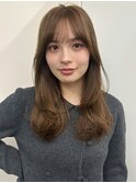 ゆるレイヤーカット ブリーチなしベージュ