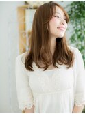 【浅草美容院HANARE】斜めバング×ニュアンスカラー艶髪ロングb