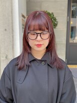 レフ(LEF)&nbsp;ボルドーカラー/ピクセルレイヤー/顔まわり/セクションカット