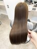 【ブリーチ毛対応カラー付き髪質改善ストレート】 縮毛矯正髪質改善＋カット