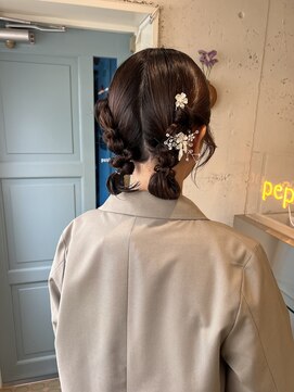 ペピンバイメルシー(pepin by merci.) ＊ つやっとツインアレンジ【結婚式/お呼ばれ/イベント】