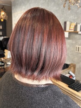 ナム 松戸(NAM) くびれカット/ピンクブラウン/ショートボブ/うるツヤ/我孫子駅