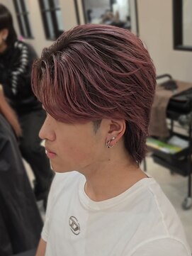 ラピス 名古屋駅前店(Lapis) メンズバレイヤージュ/デザインカラー/ウルフセンターパート