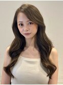 大人レイヤー×透明感ブラウン