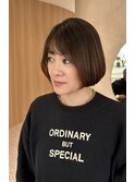 髪ドクター吉井/レイヤーボブ/チョコレートブラウン/40代50代