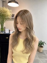 シュエット(CHOUETTE) 韓国風レイヤーロング×ミルクティベージュ