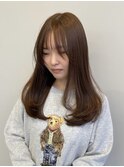 顔周りレイヤー×柔らかベージュ