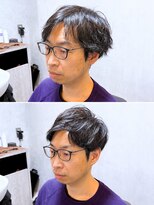 リライブ 飯田橋(RELIVE) 40代M字パーマメンズショートアップバング飯田橋水道橋神楽坂