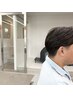 カット（眉毛カット込み）＋毛流れパーマ（内部補修トリートメント込み）