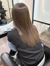 顔周りカット+うる艶水素カラー＋髪質改善TR+頭浸透￥14800