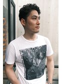 ベリーショートパーマ　社会人パーマ　オールバックパーマ