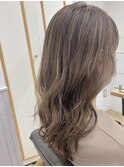 白髪ぼかしハイライト×ミルクティーベージュ ショコラベージュ