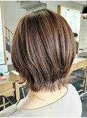 愛され 可愛い 透明感up ブラウンマット×ボブ