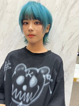 ロンド レア 天神大名店(Lond Le’a) ダブルカラー/インナーカラー/イヤリングカラー/こなれミディ