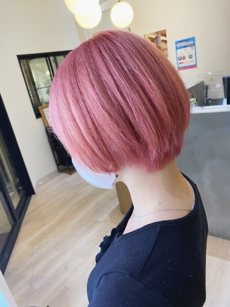 10代20代ショートボブ/チェリーピンク/ダブルカラー：L172153168