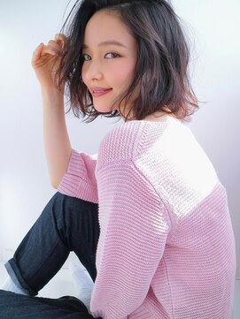 ソヨン 高槻店(SOYON) チェリーアッシュ アップバング ラフカール