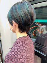 テイクケアオアレナータ(TAKE CARE OR RENATA) RENATA 大人可愛い20代30代40代 ショートXブルーグリーン★ 