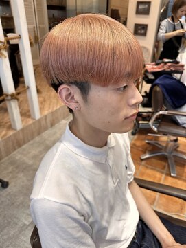 ルチア ヘア ステラ 京都店(Lucia hair stella) ピンクベージュ/マッシュ/京都/河原町/メンズパーマ/U24学割